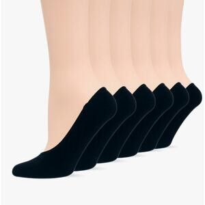 Hot Sox Women's Solid Liner Socks-8 Pair Pack-Casual Fashion Invisible No Show
